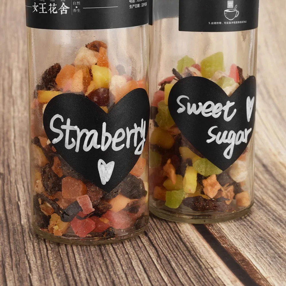 150 шт. наклейки в форме сердца и специй банки этикетки для буфета кухонные