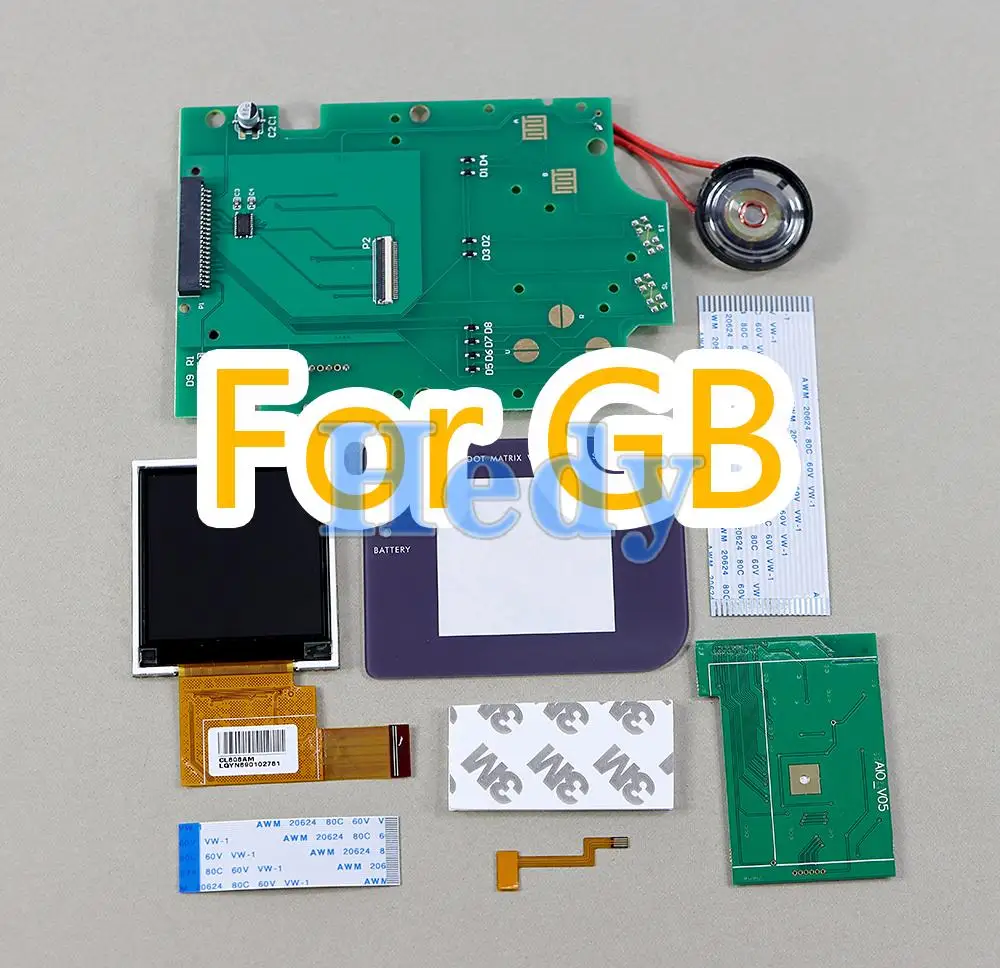 

5sets FOR GB New LCD with Screen Kits for Nintend GB backlight lcd screen High Brightness LCD Replacement for GB Console