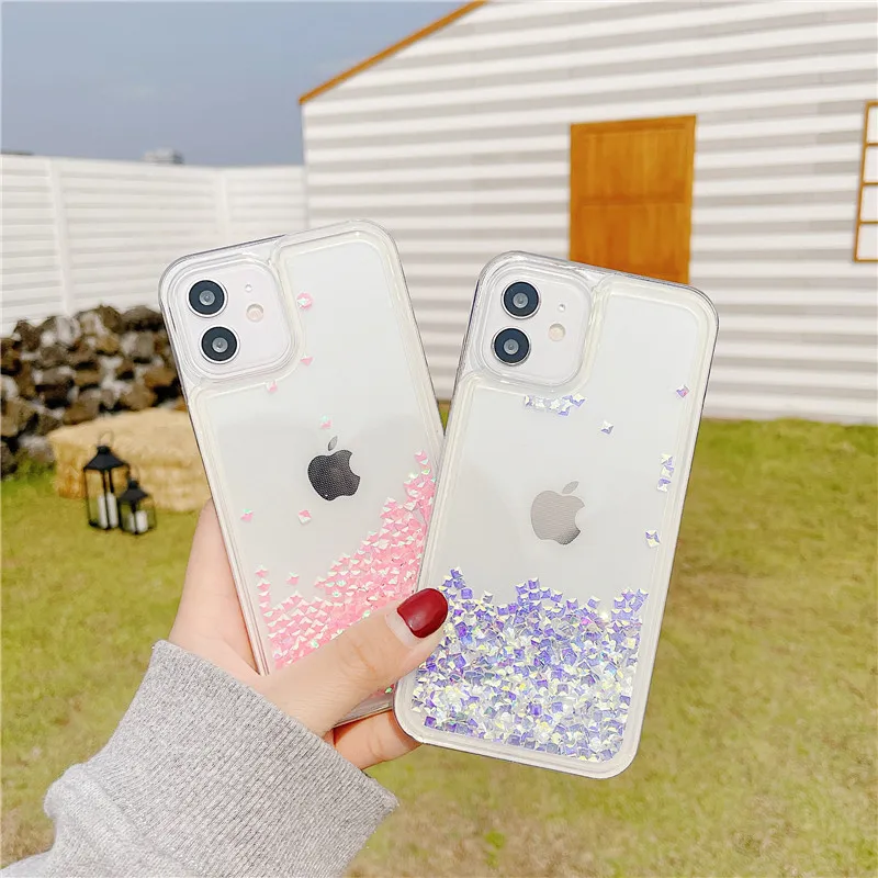 

Glitter Liquid Quicksand Bling Diamond Phone Case For VIVO Y20 Y70S Y52S Y73S X30 X50 X60 X70 Pro S9E Clear Cover