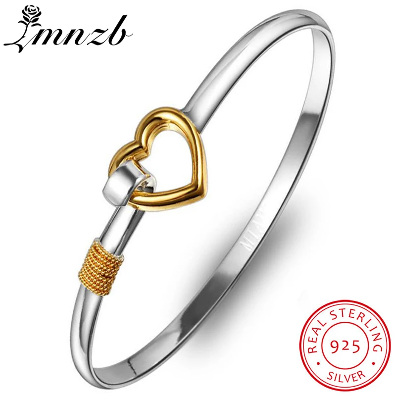 100% Оригинальный Браслет манжета LMNZB из стерлингового серебра 925 пробы в форме