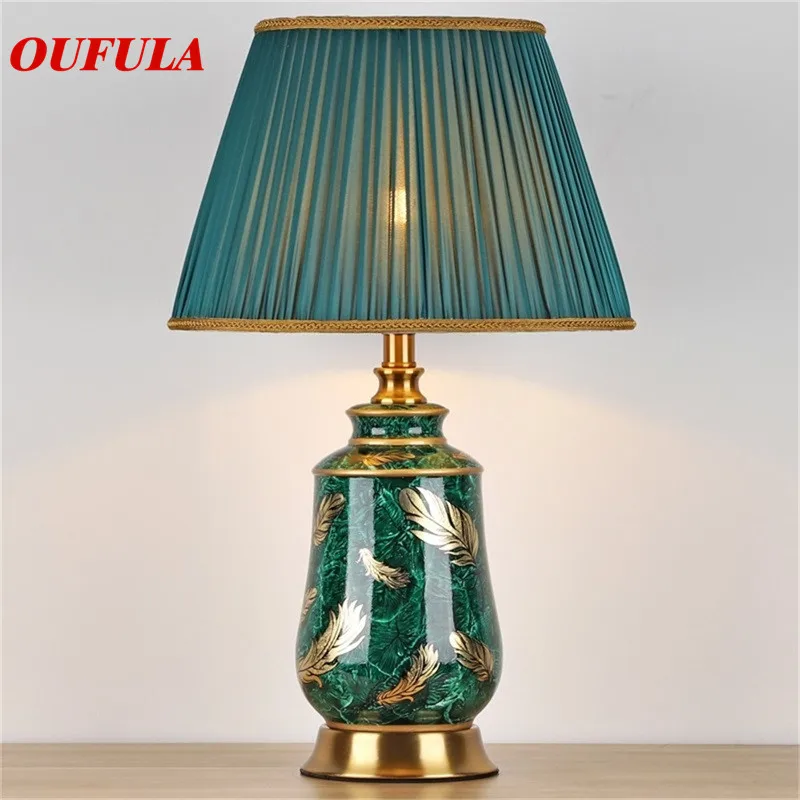 

OULALA Ceramic Table Lamps Desk Luxury Modern Contemporary Fabric for Foyer Living Room Office Creative Bed Room Hotel