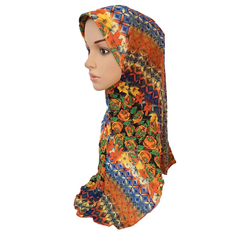Мусульманский хиджаб женский цветочный шарф платок мусульманская шаль Женский