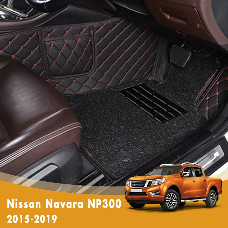 

Роскошный двухслойный автомобильный напольный коврик RHD с проволочной петлей для Nissan Navara Frontier NP300 D23 2015 2016 2017 2018 2019 автомобильные коврики