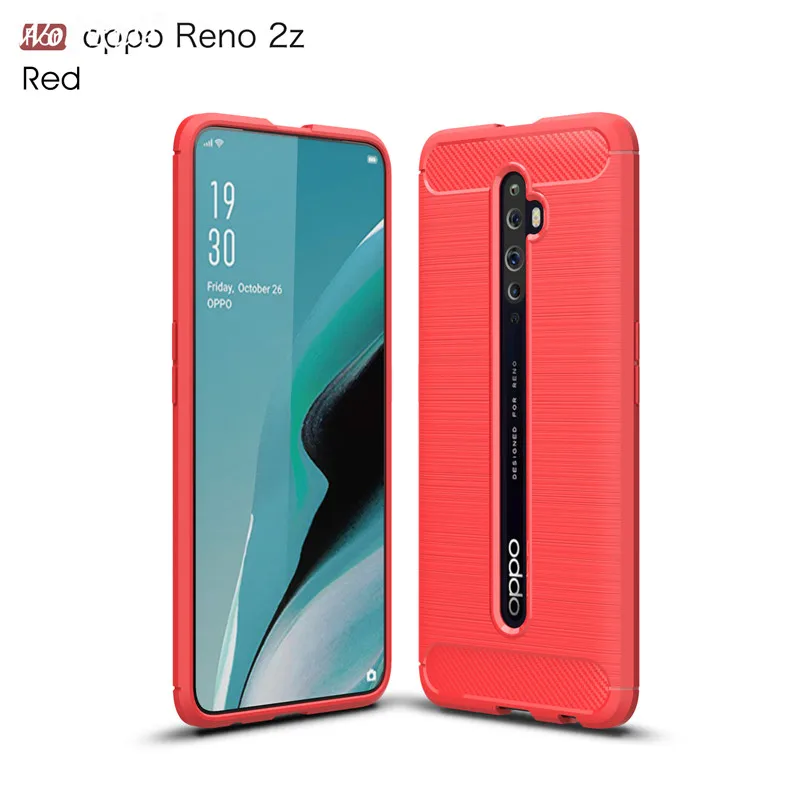for case oppo reno2 z phone cover shockproof soft tpu brushed back case for oppo reno2 z case shell reno2 z 6 53 free global shipping