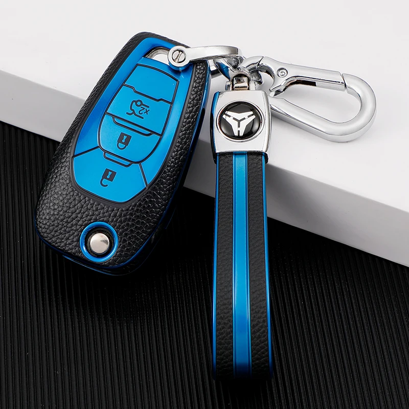 

Car Flip 3 Button Key Case Cover Bag Shell Holder Keychain for Chevrolet Cruze Aveo 2014 2015 2016 2017 2018 2019 2020