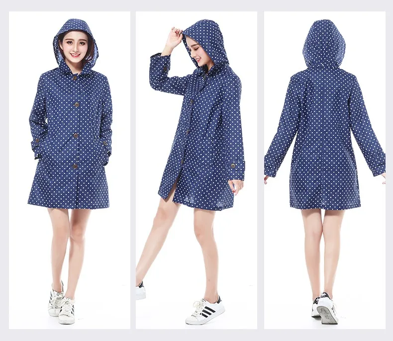 Длинный Водонепроницаемый дождевик для женщин Дождевик Пончо Куртка ветровка