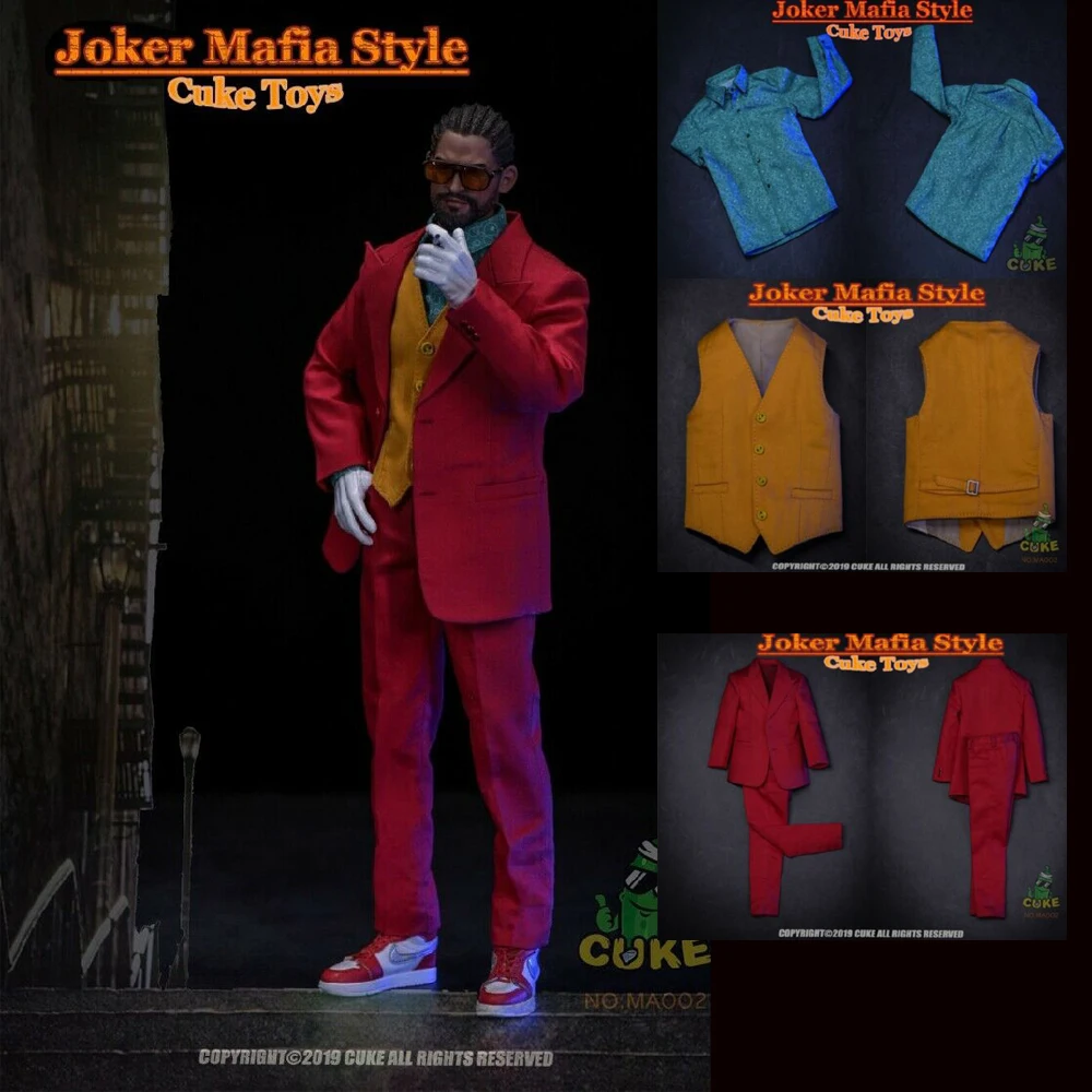 

MA-002/MA-003/MA-004 1/6 Scale Clown Joker Suit Clothes Costume Casual Outfit Model for 12'' Action Figure In Stock CUKE TOYS