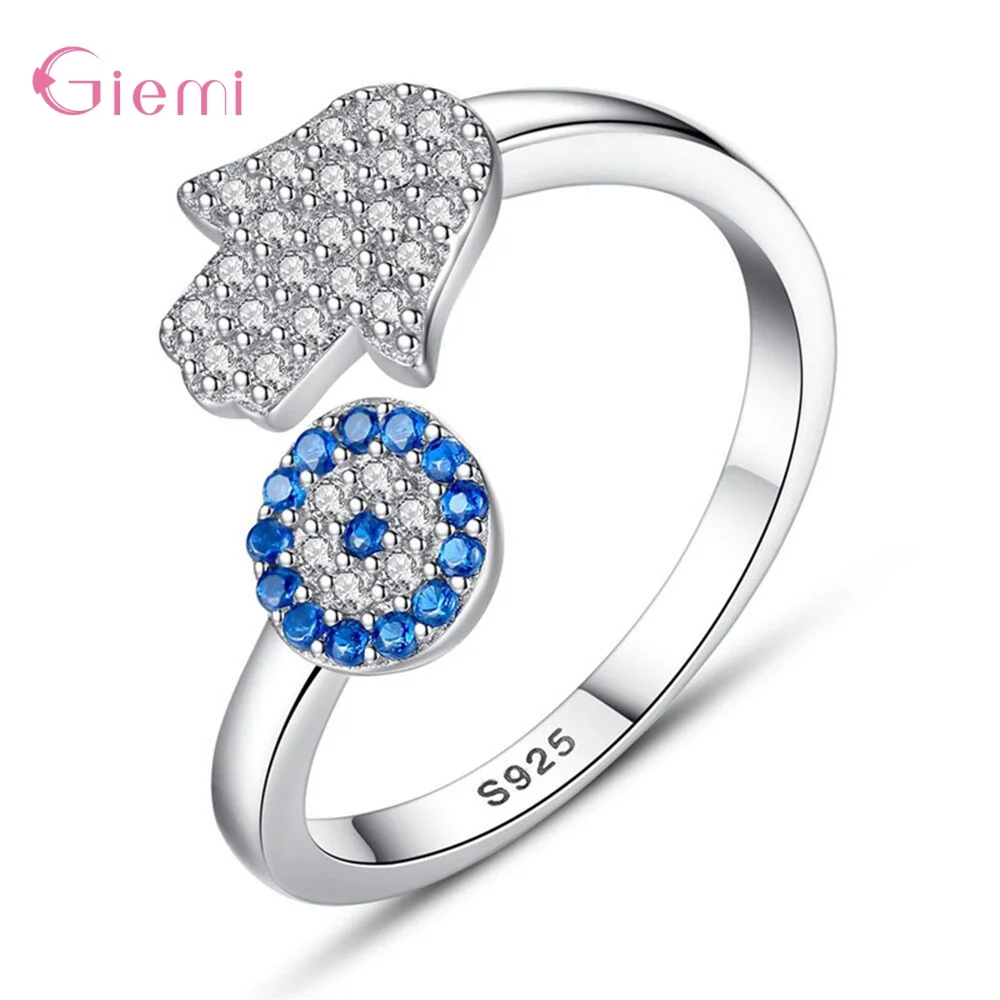 

Boutique AAA Shine Cubic Zircon Round Rings 925 Sterling Silver Women Palm Sun Crystal Personality Girl Party Ring Jewelry Gift