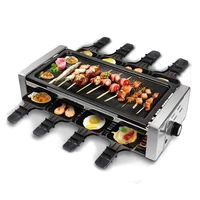 HUIDANGJIA Indoor Grill Electric Raclette 1800W Bakeware Tray