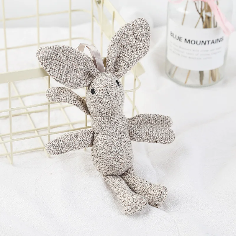 Льняной длинный кролик ручной работы для новорожденных реквизит фотосъемки