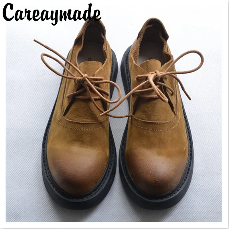 Полуботинки Careaymade в европейском стиле ботинки мартинсы ретро с круглым носком из