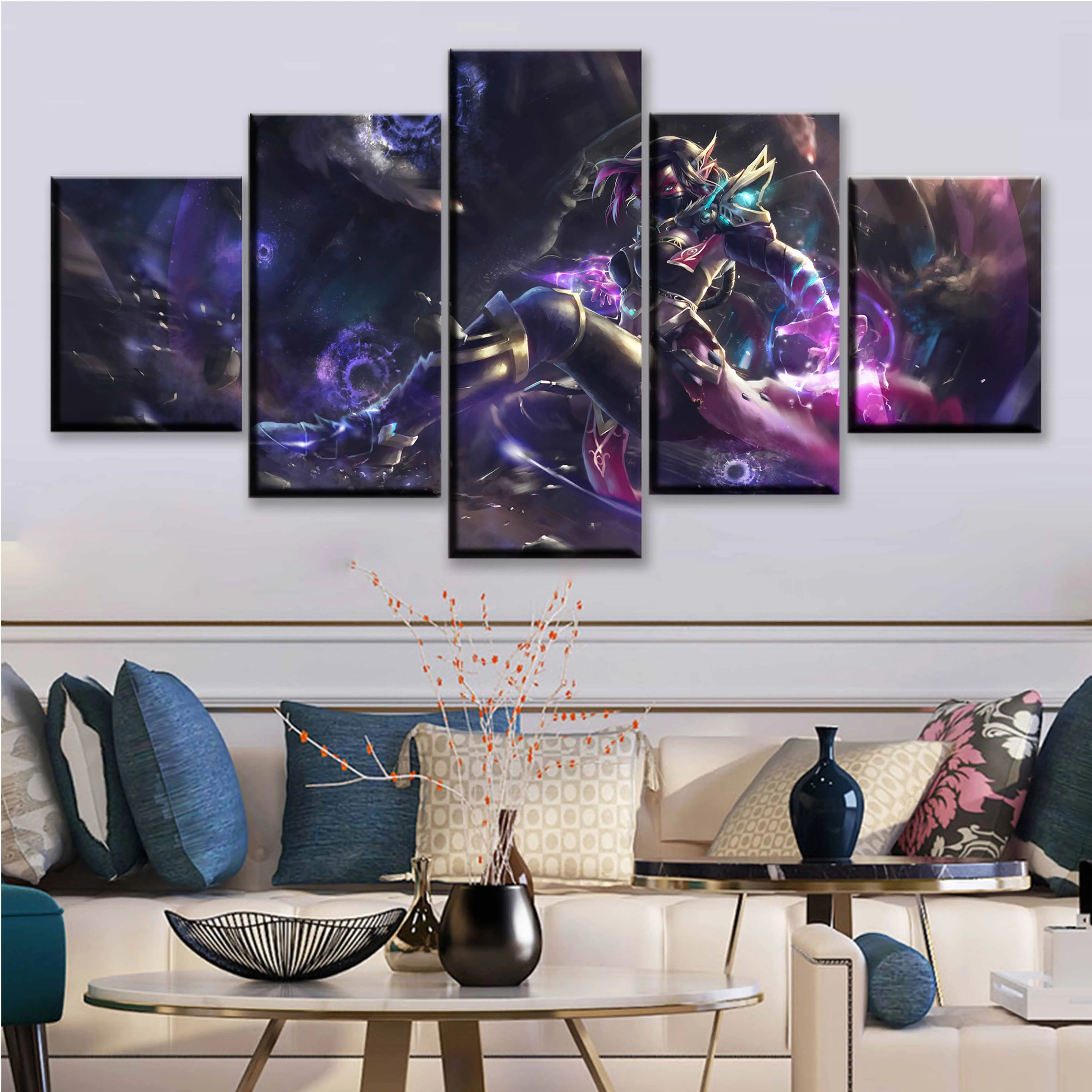 Модульная Картина на холсте для домашнего декора 5 шт. Dota 2 Templar игра убийца постер