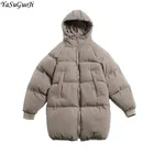 Новинка 2021, повседневное Утепленное зимнее пальто YASUGUOJI, Мужская теплая хлопковая пуховая куртка, Мужская свободная парка с капюшоном winterjas heren MDY5