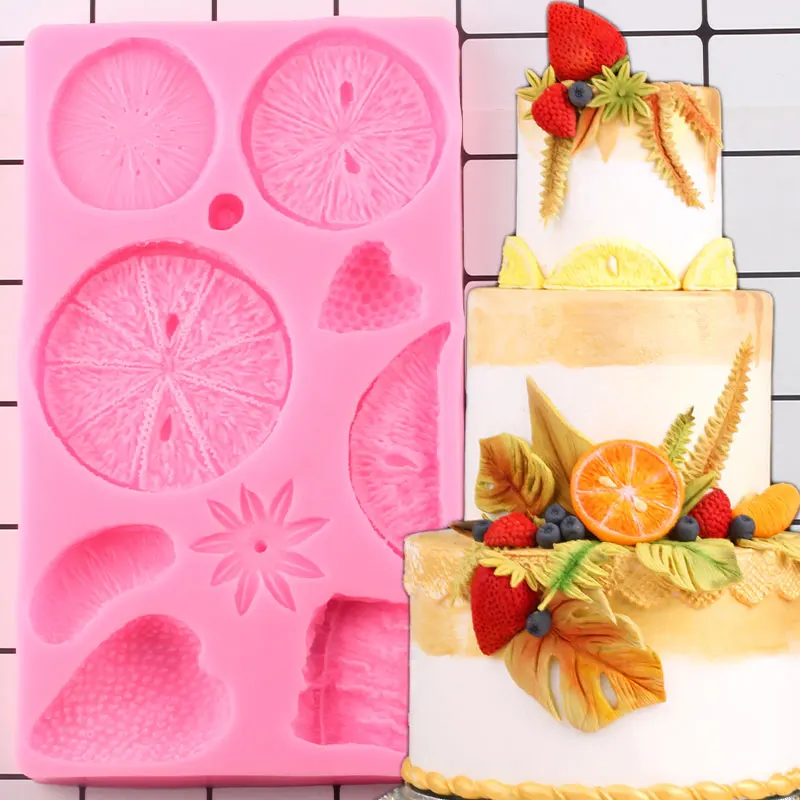 

Tropical Fruit Pineapple Lemon Orange Strawberry Silicone Molds DIY Fondant Cake Decorating Tools Candy Chocolate Gumpaste Mould