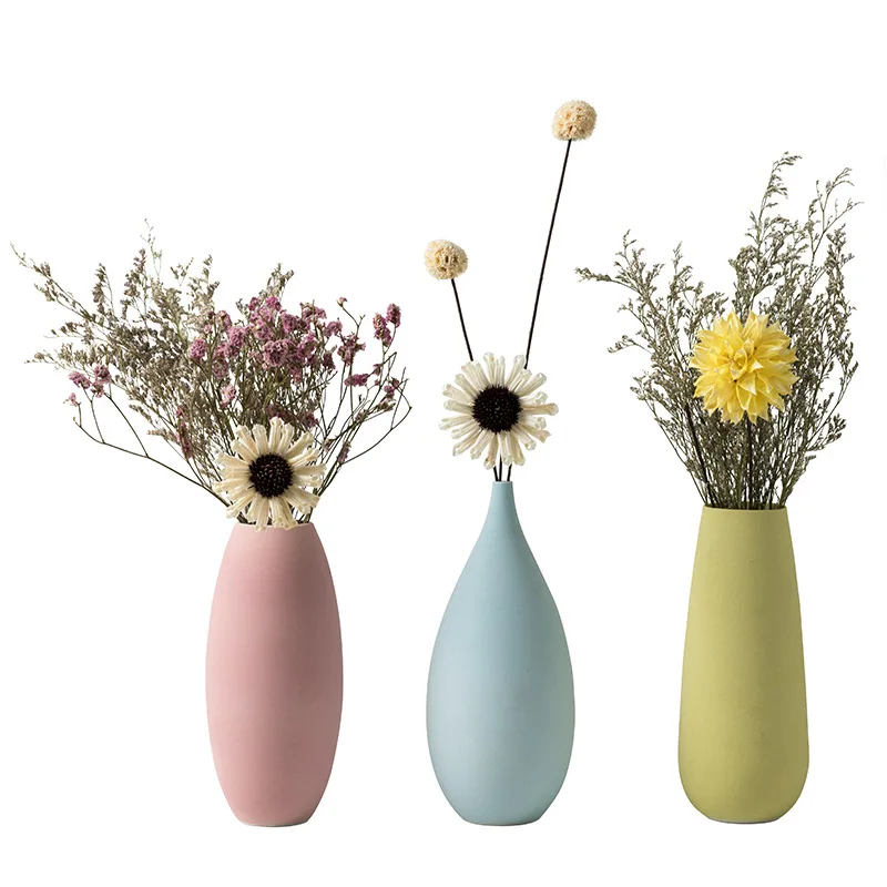 

Nordic Style Simple Ceramic Vase Decoration TV Cabinet Table Dried Flowers and Flowers Home Decorations