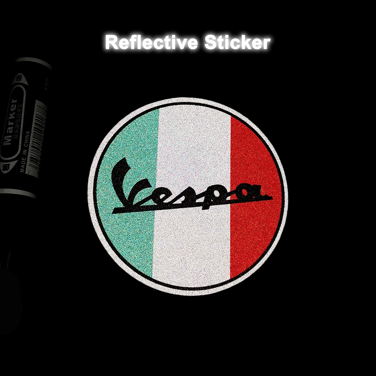 3 м Светоотражающая наклейка с итальянским флагом s для мотоцикл Vespa Виниловая