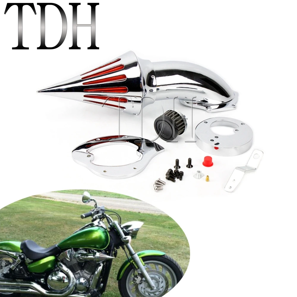 

Аксессуары для мотоциклов Honda VTX 1300 VTX1300, хромированный воздухозаборный фильтр Cafe Racer, алюминиевые шипы, наборы для очистки воздуха