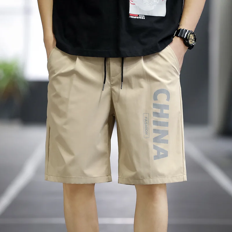 

Fashionable Men's Outdoor Sports Casual Beach Shorts Japan Korea Style Youth Letter Print Pants Summer Colorfull Comfy Menwear