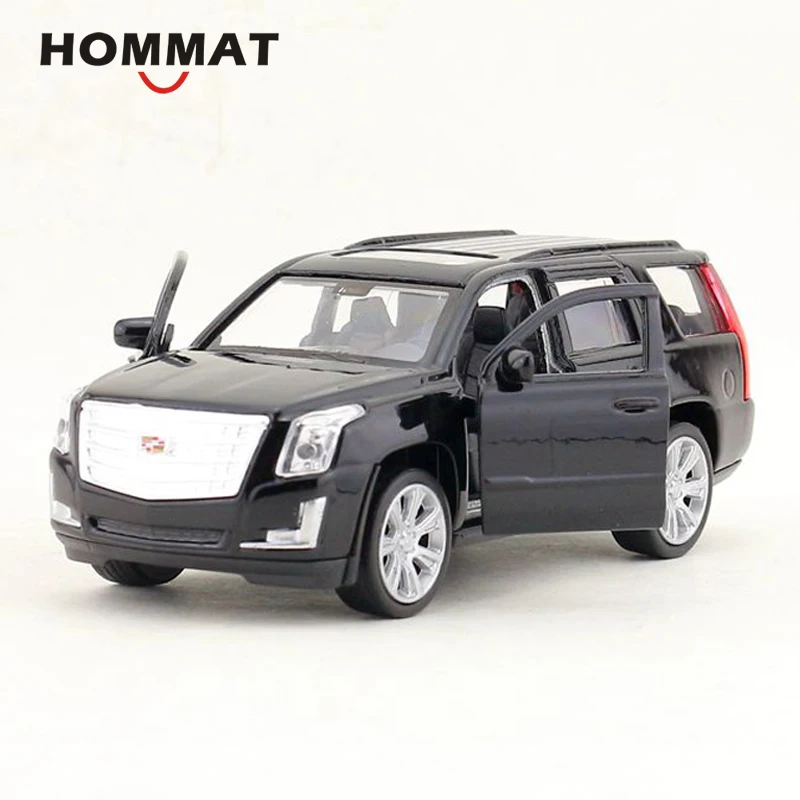 HOMMAT 1:36 2017 Cadillac Escalade Полноразмерная модель внедорожника литая игрушечного