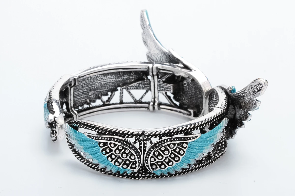 YACQ крылья крест стрейч браслет для женщин девушки байкерские ювелирные изделия W