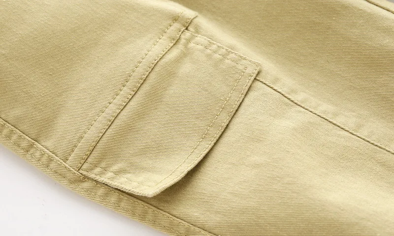 Осенние штаны для маленьких мальчиков Цвет армейский зеленый Модные эластичные