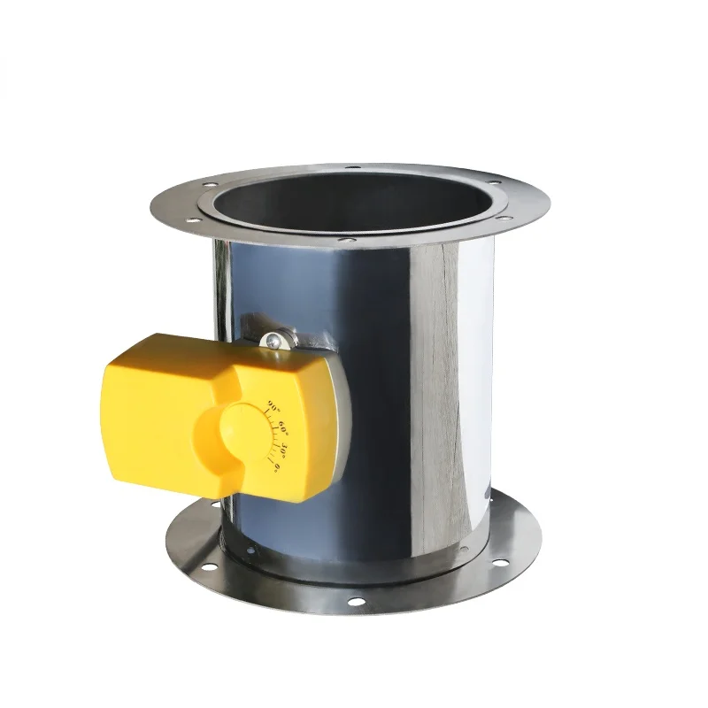 

DN125mm stainless steel round with double flange three silicone seal electric air volume control valve