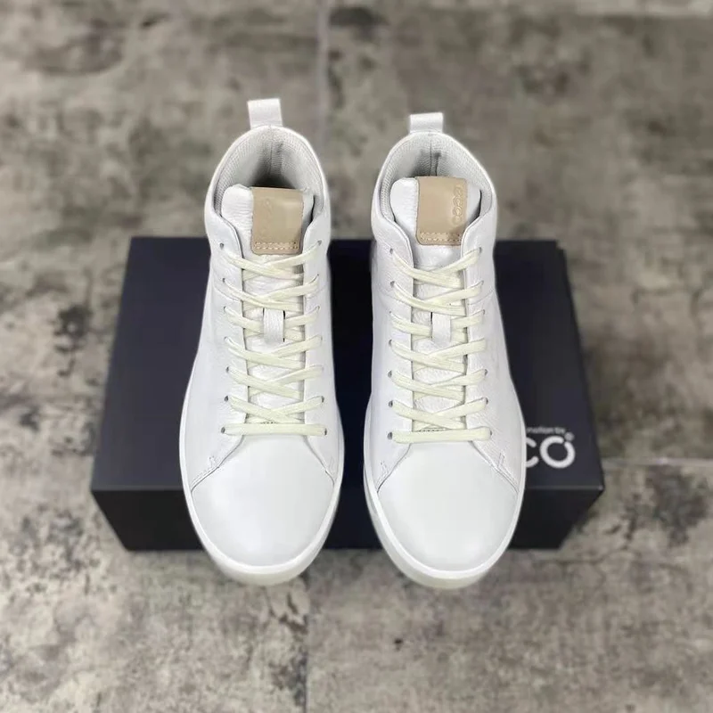 

2021 Original Golf Sneakers for Men White Mens Golf Shoes Brand Designer Golf Trainers Men High Top Leather Golf Sneakers Man