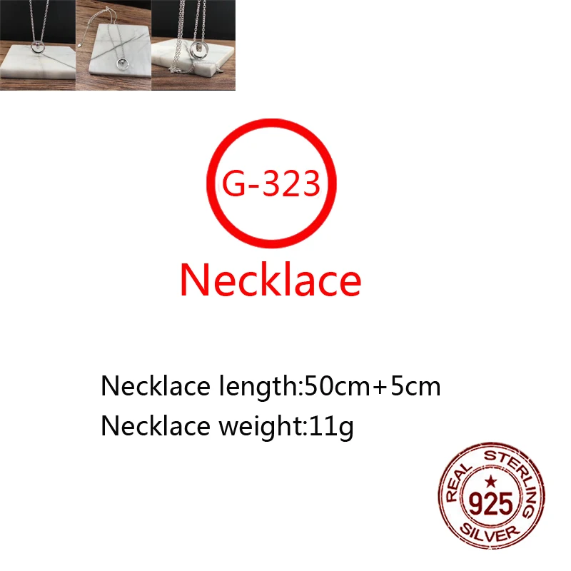 

G323 S925 Sterling Silver Necklace New Brand Couple Pattern Letter Personality Fashion Style Simple Style Gift Hot Sale