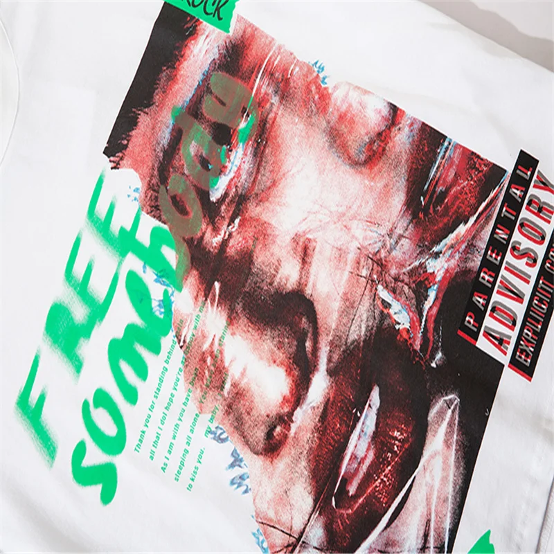 

2021 Men's fashion of short-sleeve cotton funny printing of creative gonthwid streetwear T-shirts of hip hop men harajuku