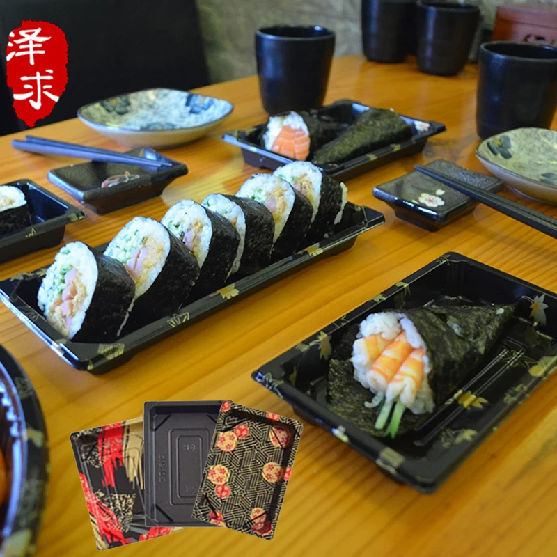50 упаковок одноразовые контейнеры для суши тарелка торта с крышкой коробка