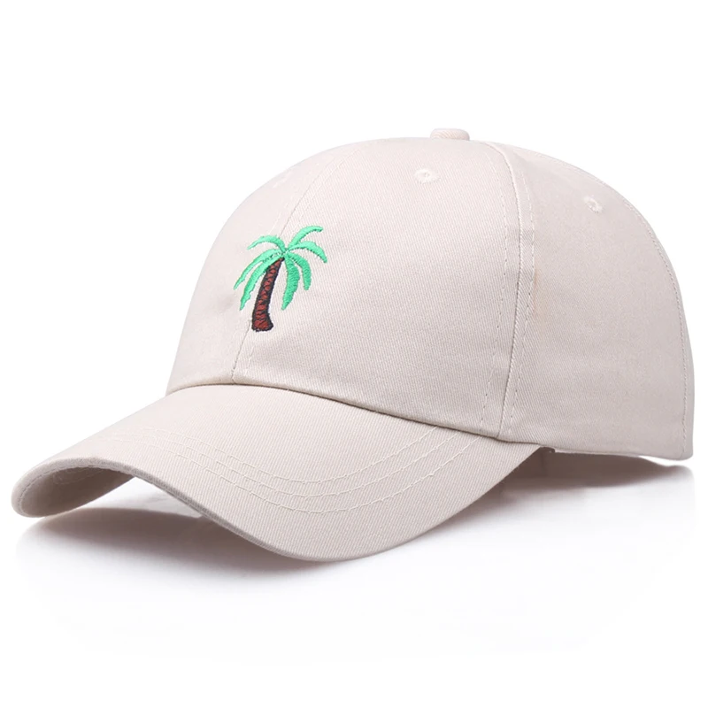 

Palm Tree Embroidery Baseball Cap Unisex European And American Ins Style Coconut Tree Cap Street Retro Curved Brim Hat kapelusz