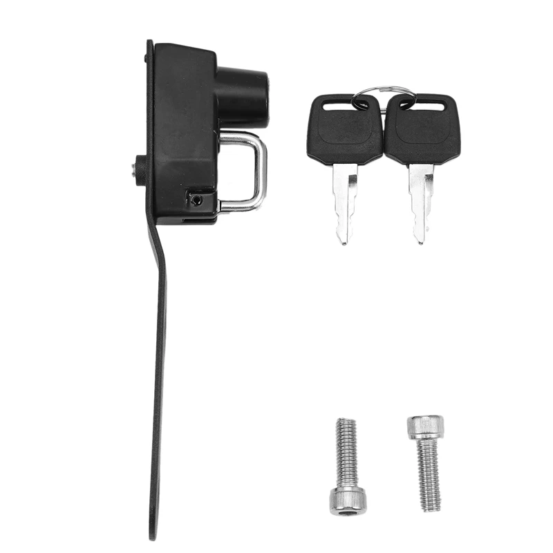 Замок для мотоциклетного шлема с крючком боковой Противоугонный сплав 2 ключами
