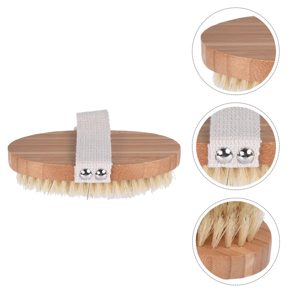 

1pc Beech Sisal Brush Bath Brush Exfoliation Body Brush (Assorted Color)