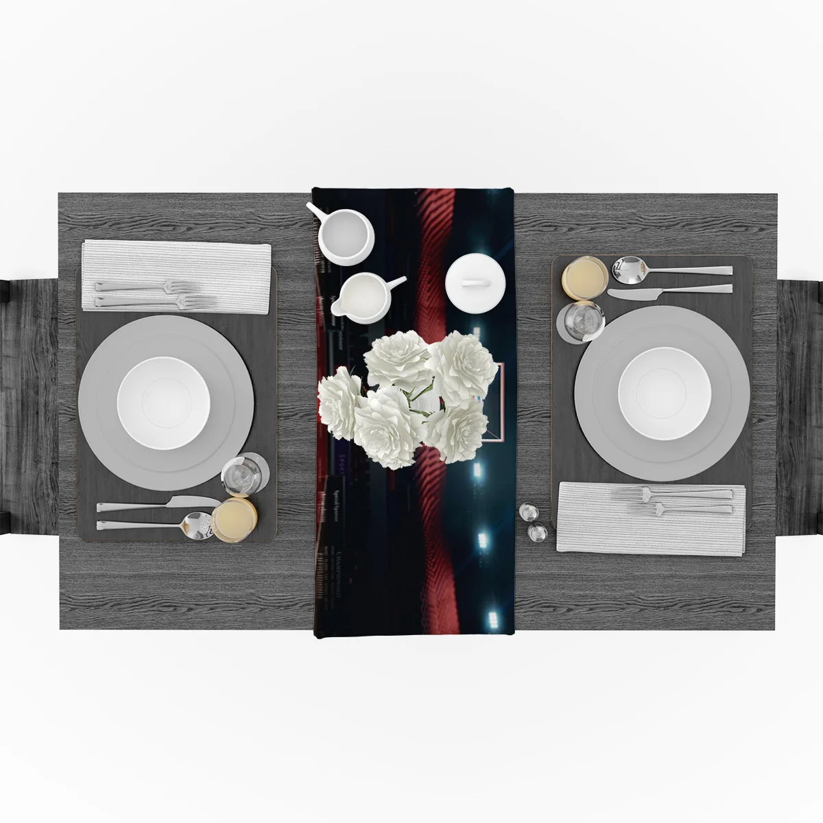 Современная настольная дорожка для баскетбольной площадки с принтом свадебной