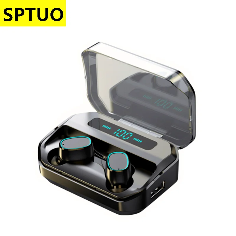 

Бесплатная доставка Беспроводной наушники 2000 мАч наушники-вкладыши tws Bluetooth наушники светодиодный Дисплей спортивные Водонепроницаемый На...