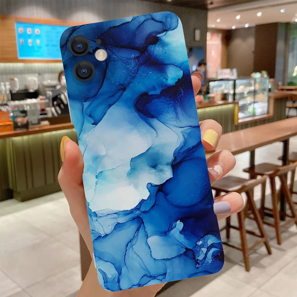 Painted Marble Pattern Phone Cover For Oneplus 9 8 Pro 8T 7 6 6T One Plus 1+8 Watercolor Soft Silicone Shockproof Protect Cases | Мобильные