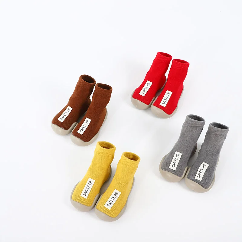 

COZOK Children's Non-slip Shoes Newborn Girls Pure Cotton High-quality Floor Socks Boy Rubber Sole Indoor Non-slip Baby Shoes