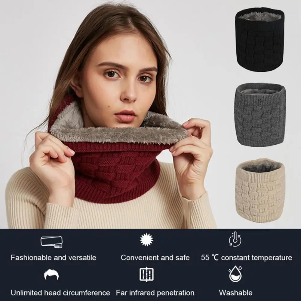 

Unisex Autumn Winter Soft Washable USB Charging Heating Scarf Bike Neck Warmer