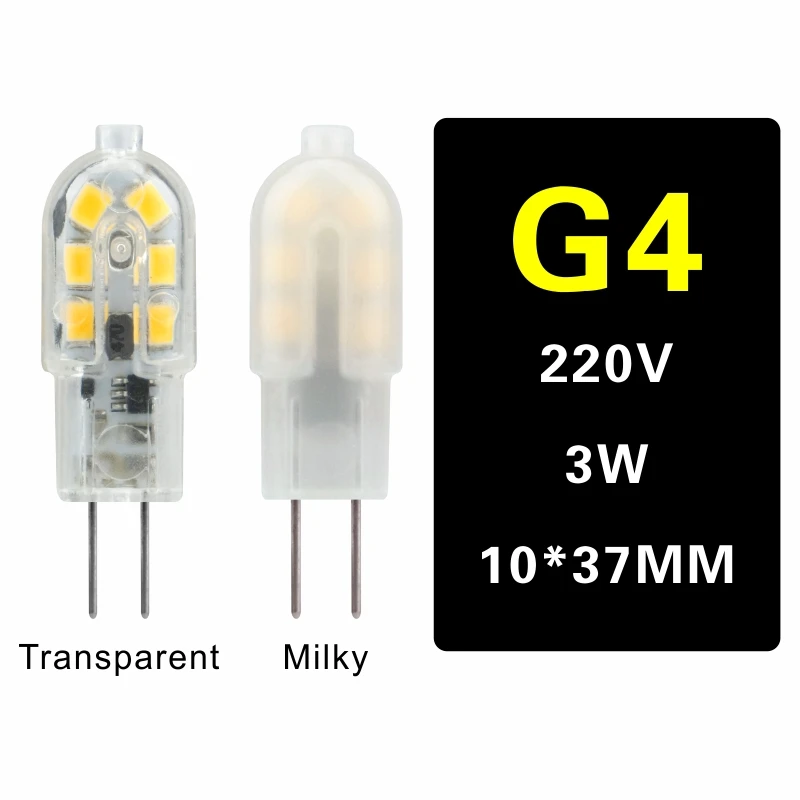 G4 3W 220V Мини G4 G9 светодиодный светильник 3 Вт 5 Вт AC 220 В DC 12 В лампа SMD2835 Точечный светильник для хрустальной люстры Замена галогенной лампы 360 градусов светильник ing - Испускаемый цвет: G4 3W 220V
