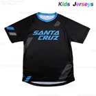 Футболка велосипедная детская с коротким рукавом, дышащая Спортивная одежда для горных велосипедов и мотокроссов, майка для BMX DH MTB, на лето