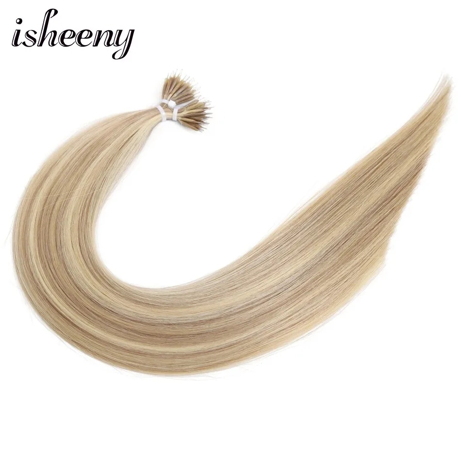 Isheeny прямые P18/613# микро бусины кутикулы Remy Nano Ring Links человеческие волосы для наращивания 1" 18" 2" Пианино смешанные