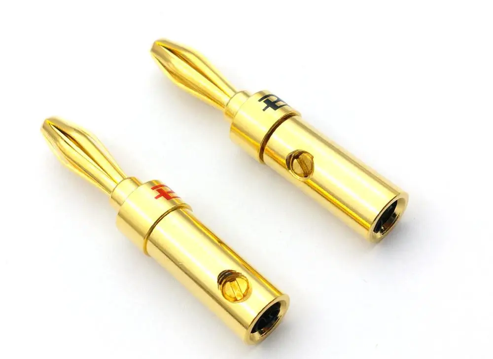 20 шт. латунь 4 мм разъем типа &quotбанан&quot позолоченный динамик DIY аудио |