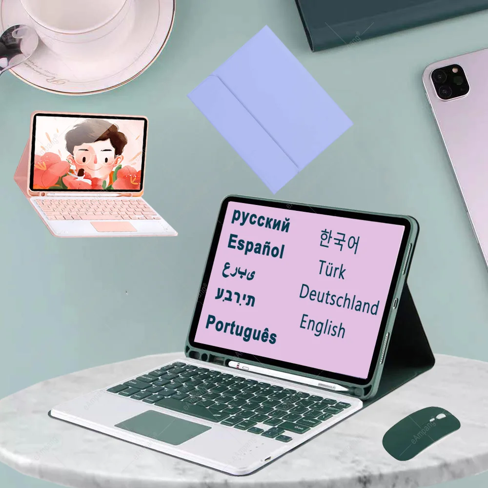 

Touchpad Keyboard Case For iPad Pro 11 2020 2018 1st 2nd Gen With Mouse Bluetooth Russian Spanish Hebrew Arabic Korean Keyboard