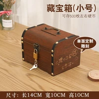 large wooden money box piggy coin bank for adults paper saving secret with lock money box huchas de dinero home decor db60cq