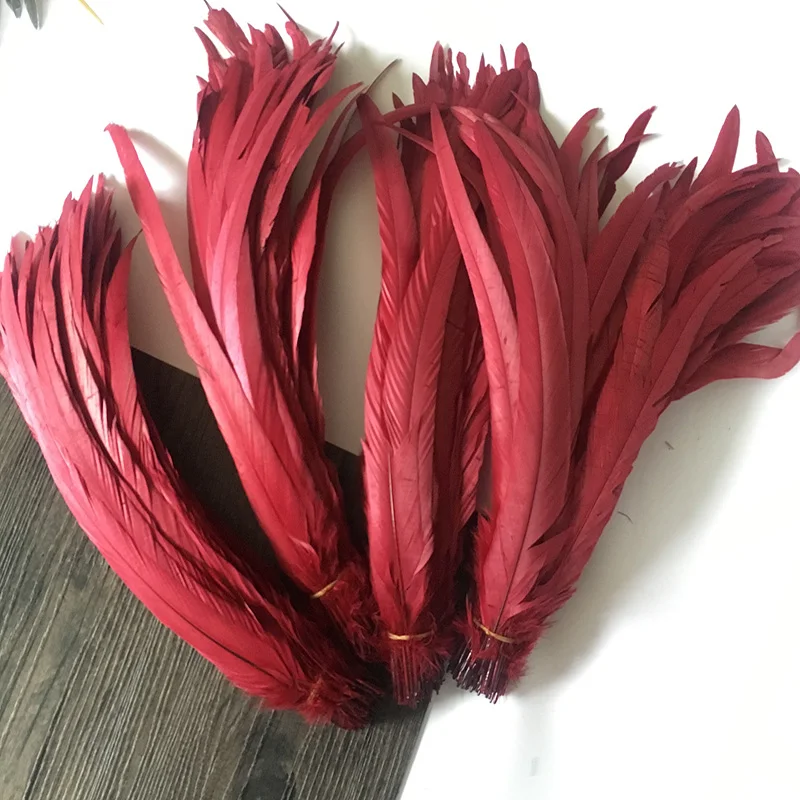 

Gold Rooster feathers coque feather Dyed chicken feather 100pcs/lot 25-30cm 10-12 inches rooster tail feather