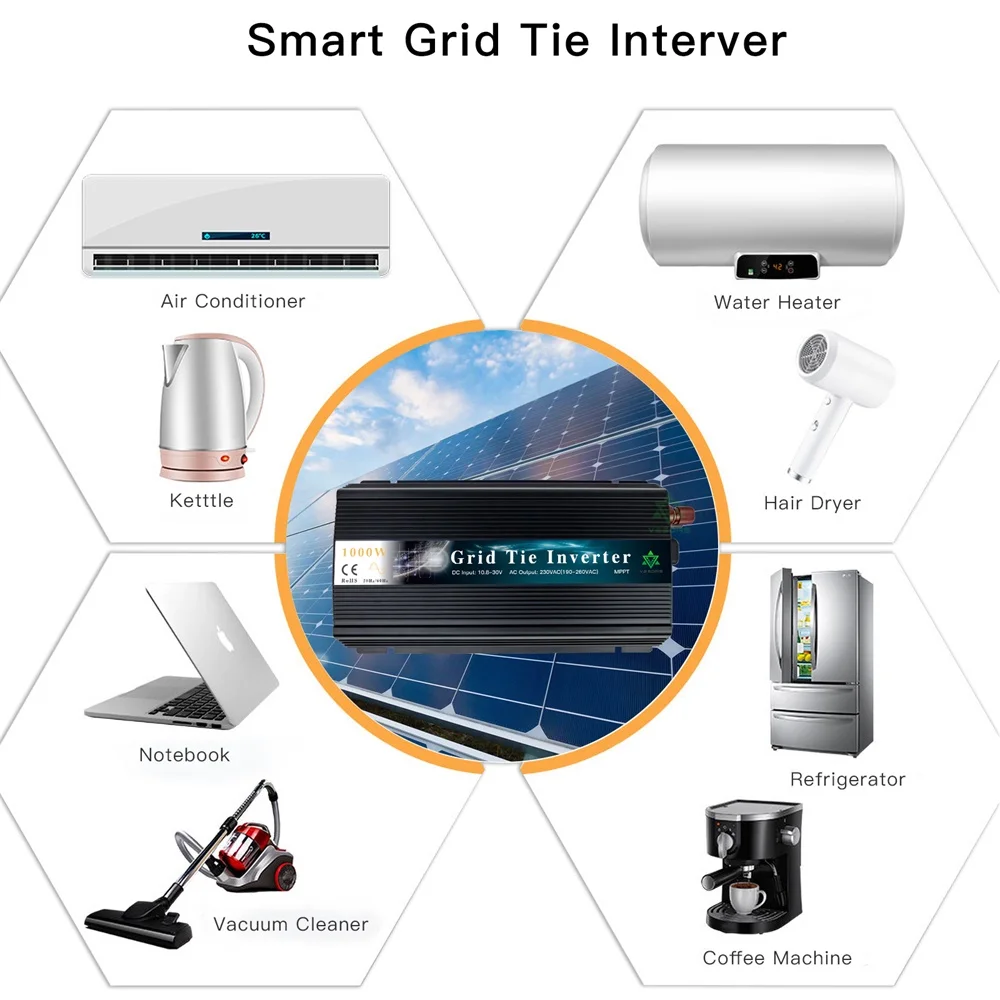 Solar na Saída Pura da Onda Gerador de Vento da Bateria 220vac do Inversor do Laço da Grade para o pv do Gerador Casa Mppt Inversor Senoidal 110v de Vento da Bateria 12v 24v 18v 36v Renovação da Casa