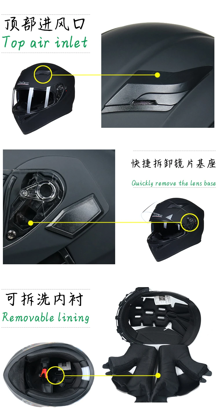 Moto rcycle шлем с двойными линзами полный шлем для лица DOT capacete de moto ciclista casco para moto cask шлемы