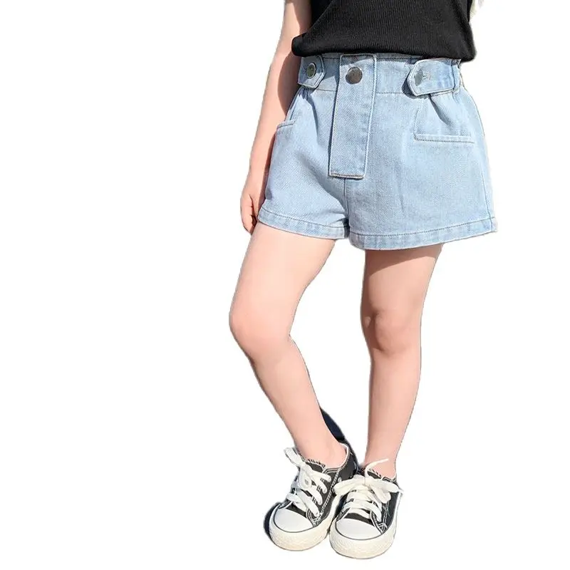 

Новинка 2022, брюки, верхняя одежда, подходящая ко всему летняя одежда, джинсовые шорты для девочек в западном стиле P6171