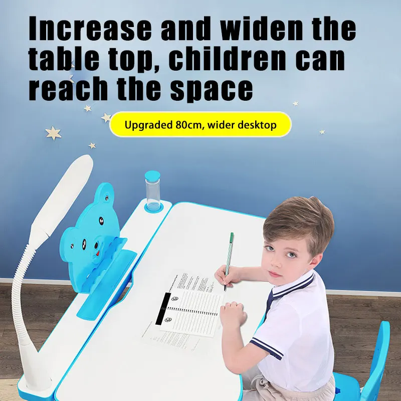 Study Desk Children Simple Primary School Pupils Writing and Chair Set Home Boy Girl Household Homework |
