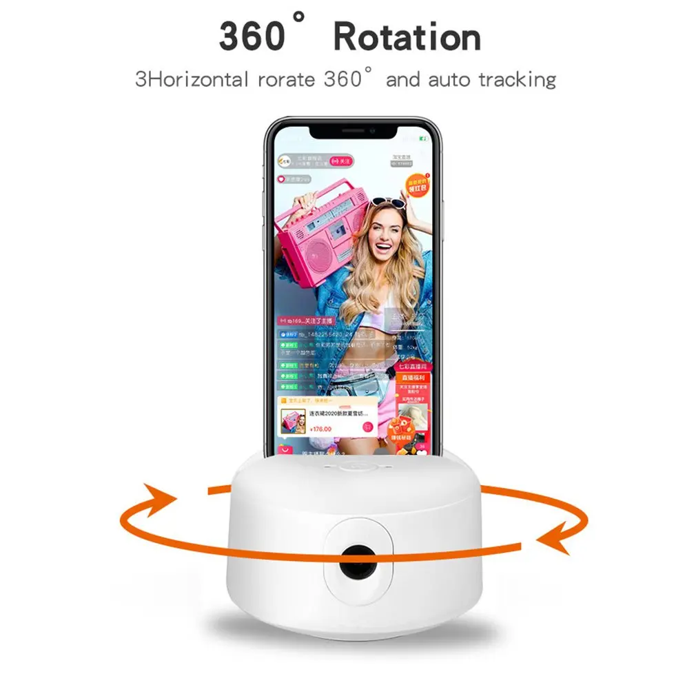 

Portable Auto Smart Shooting Camera Bracket , 360 Rotation Auto Face Tracking Camera Object Tracking vlog Camera Phone Holder